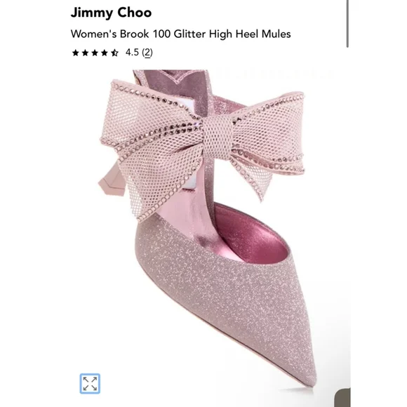New in Box Limited Edition Jimmy Choo Brook 100 Glitter High Heel Mules 39/9 - Picture 3 of 7